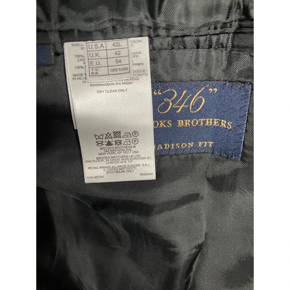 Brooks Brothers‎ 346 Madison Fit Blazer Men 42L 100% Wool Sports Coat